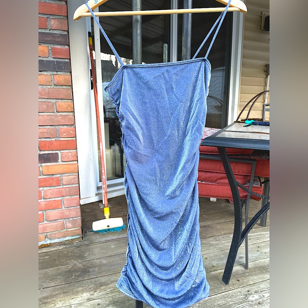 Blue Windsor Glitter Bodycon Dress